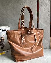 Loewe Fold Shopper In Paper Calfskin Brown - 50x20x31cm - 1