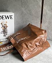 Loewe Fold Shopper In Paper Calfskin Brown - 50x20x31cm - 6