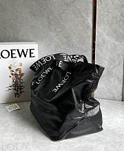 Loewe Fold Shopper In Paper Calfskin Black  - 50x20x31cm - 6