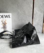 Loewe Fold Shopper In Paper Calfskin Black  - 50x20x31cm - 5