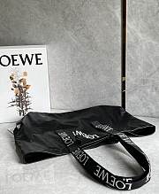 Loewe Fold Shopper In Paper Calfskin Black  - 50x20x31cm - 4