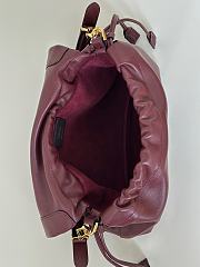 Fendi Mamma Baguette Medium Burgundy Nappa Leather Bag - 26.5x18x8.5cm - 3