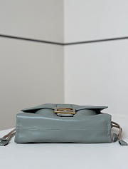 Fendi Mamma Baguette Medium Match Green Nappa Leather Bag - 26.5x18x8.5cm - 4