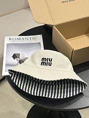 Miumiu Reversible Hat Beige/Baltic Blue - 6