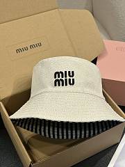 Miumiu Reversible Hat Beige/Baltic Blue - 2