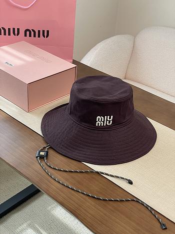 Miumiu Denim Hat Amaranth/Forest Green 