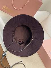 Miumiu Denim Hat Amaranth/Forest Green  - 4