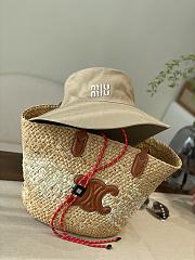 Miumiu Denim Hat Beige/Amaranth - 3