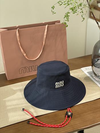 Miumiu Denim Hat Blue/Red