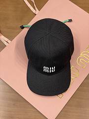 Miumiu Denim Baseball Cap Black/Tobacco - 1