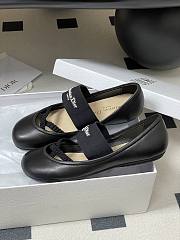 Dior Shade Ballet Flat Black Lambskin and Elastic Straps - 6