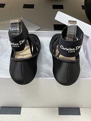Dior Shade Ballet Flat Black Satin and Elastic Straps - 4