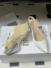 Dior Toujours Slingback Pump White Perforated Supple Lambskin 5cm - 6