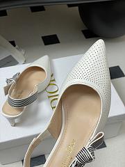 Dior Toujours Slingback Pump White Perforated Supple Lambskin 5cm - 5