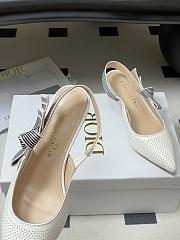 Dior Toujours Slingback Pump White Perforated Supple Lambskin 5cm - 4