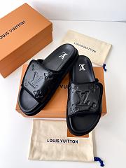 LV Miami Mules Monogram Embossed Rubber Black - 2