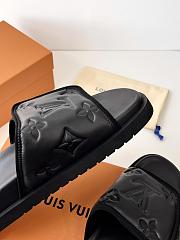 LV Miami Mules Monogram Embossed Rubber Black - 3