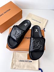 LV Miami Mules Monogram Embossed Rubber Black - 4