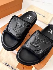 LV Miami Mules Monogram Embossed Rubber Black - 6