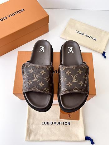 LV Miami Mules Cacao Brown Monogram Canvas