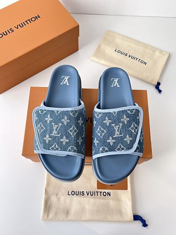 LV Miami Mules Blue Monogram Denim