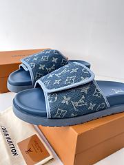 LV Miami Mules Blue Monogram Denim - 4