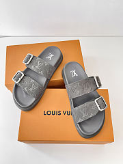 LV Venice Mule Gray Monogram Suede Calf Leather - 2
