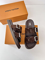 LV Venice Mule Brown Monogram Suede Calf Leather - 6