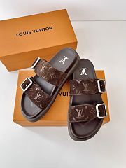 LV Venice Mule Brown Monogram Suede Calf Leather - 4