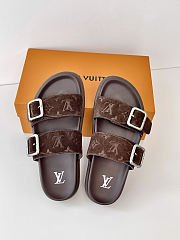 LV Venice Mule Brown Monogram Suede Calf Leather - 2