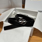 Dior Lucky 30 Montaigne Star Belt Grained Calfskin in Black 20mm - 6