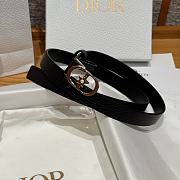 Dior Lucky 30 Montaigne Star Belt Grained Calfskin in Black 20mm - 5