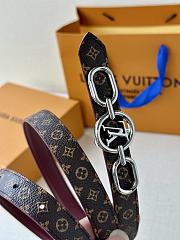 LV Circle Prime 20mm Reversible Belt Monogram Canvas Fuchsia  - 3