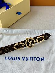 LV Circle Prime 20mm Reversible Belt Monogram Canvas Taupe - 3
