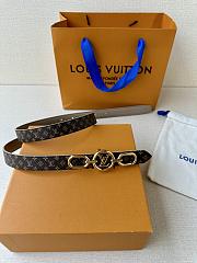 LV Circle Prime 20mm Reversible Belt Monogram Canvas Taupe - 2