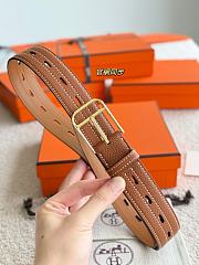 Hermes Belt Cintura Romain Patrimoine 35 Brown Togo Gold - 4
