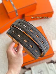 Hermes Belt Cintura Romain Patrimoine 35 Chocolate Togo Silver - 2