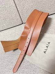 Alaia Neo Bustier Belt In Calfskin 10cm Brown  - 6