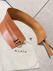 Alaia Neo Bustier Belt In Calfskin 10cm Brown  - 5