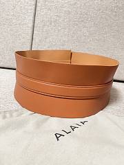 Alaia Neo Bustier Belt In Calfskin 10cm Brown  - 2