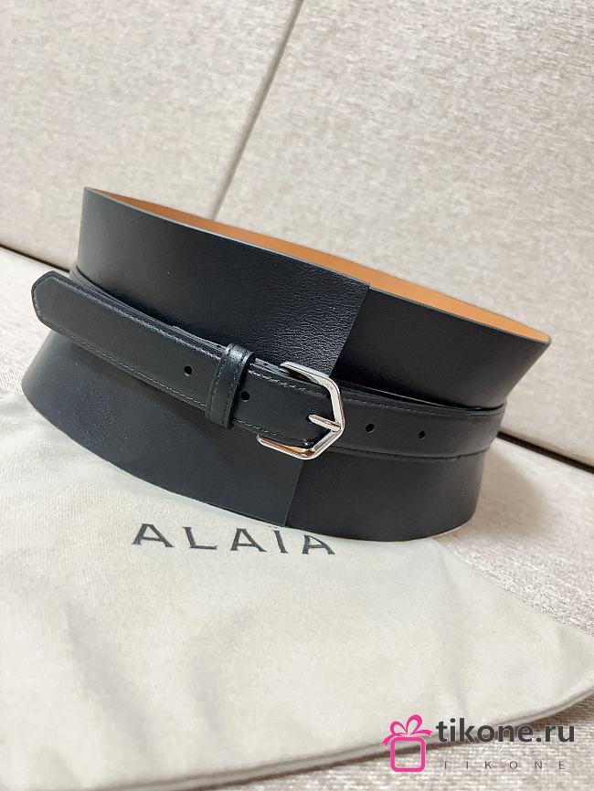 Alaia Neo Bustier Belt In Calfskin 10cm Black - 1