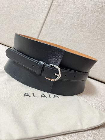 Alaia Neo Bustier Belt In Calfskin 10cm Black
