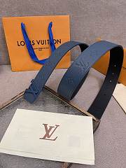 LV Taurillon 40mm Reversible Belt Blue M8663U  - 6