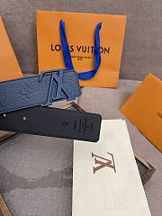 LV Taurillon 40mm Reversible Belt Blue M8663U  - 4