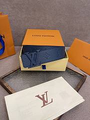 LV Taurillon 40mm Reversible Belt Blue M8663U  - 2