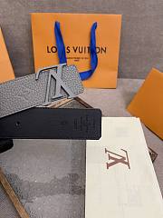 LV Taurillon 40mm Reversible Belt Gray M8662U - 6