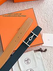 Hermes Belt Jumbo Buckle & Reversible Leather Strap 32mm Black / Brown Epsom Silver - 6