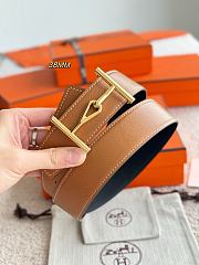 Hermes Belt Jumbo Buckle & Reversible Leather Strap 32mm Black / Brown Epsom Gold - 2
