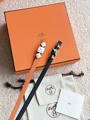 Hermes Fibbia Da Cintura 1925 & Pelle Reversibile Per Cintura 13mm Orange / Black - 1