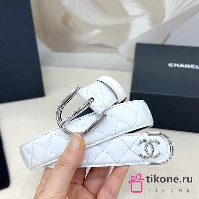 Chanel Belt White 19473 - 1